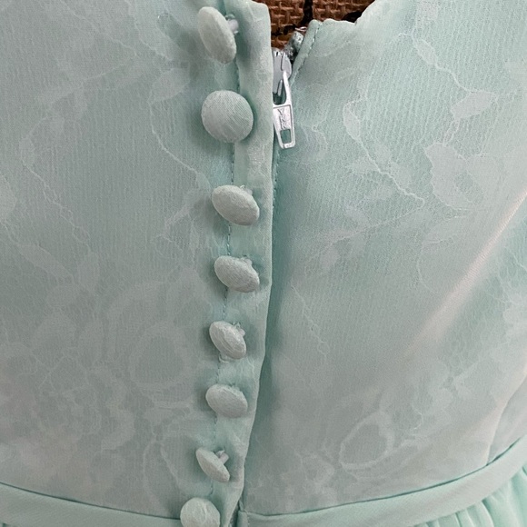 Blue V-neck Dress - Picture 4 of 6